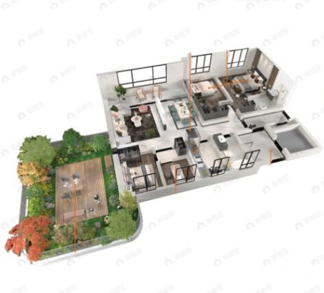 4室2厅2卫建面156平户型图