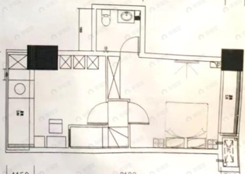 中甬优米优米2室1厅2卫户型图