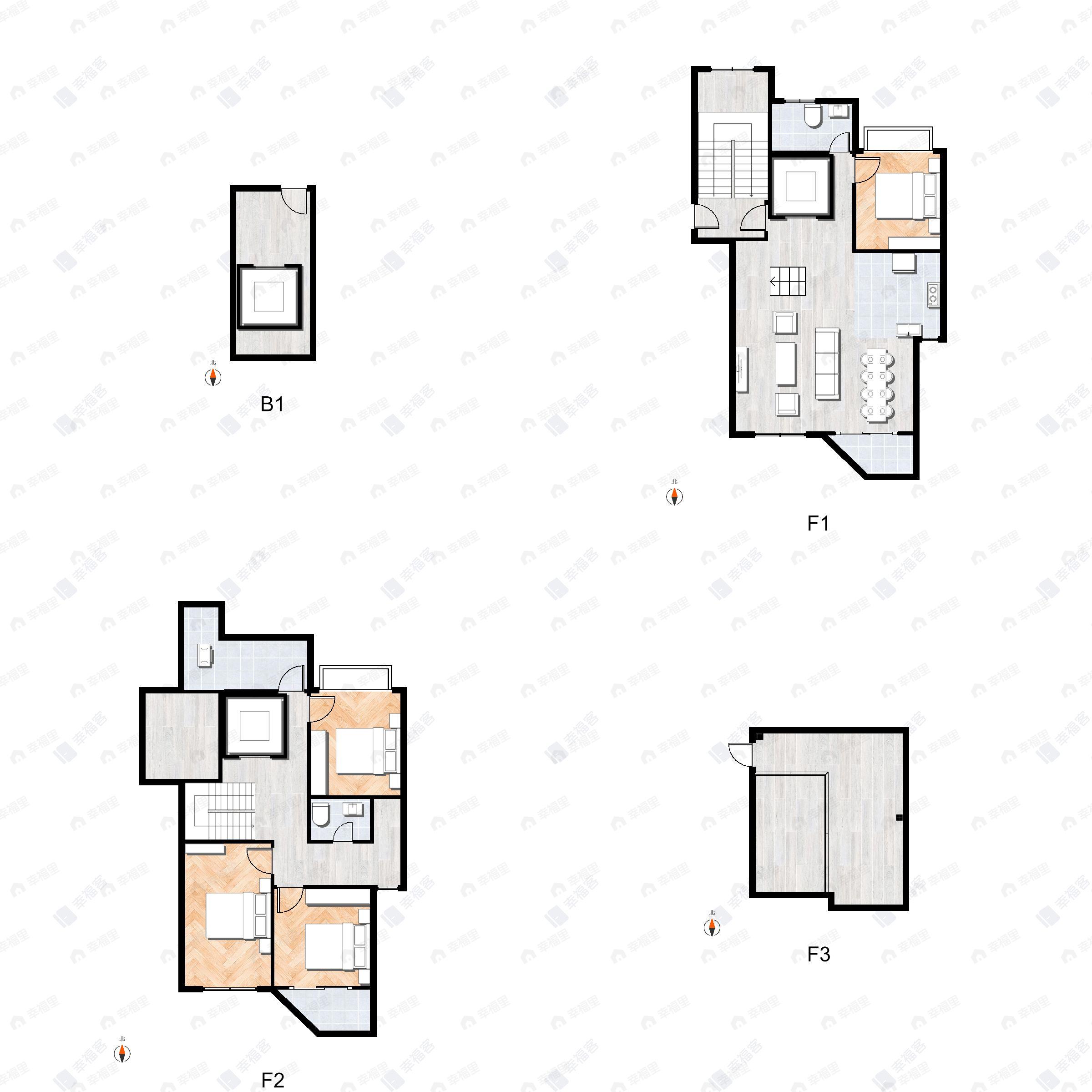 4室2厅2卫建面165平东南户型图