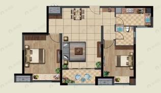 玉潭花溪2室2厅1卫户型图