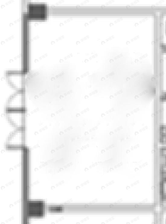 1室1厅建面43m²西户型图