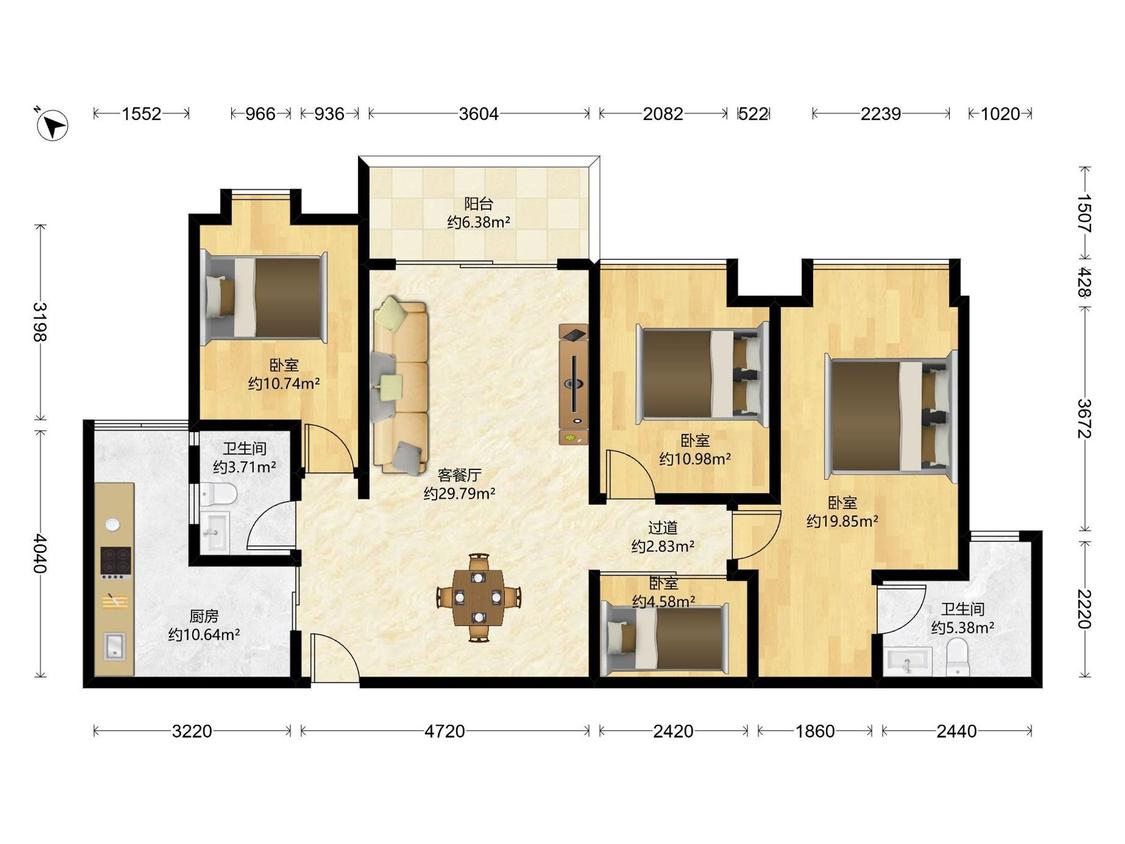 整租·岭南新世界(云逸)