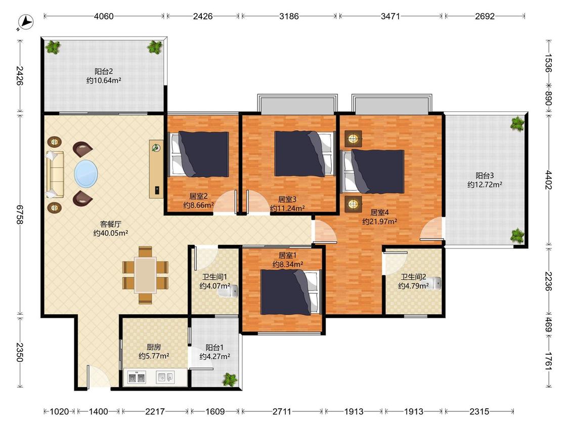 整租·金华花园(A区)