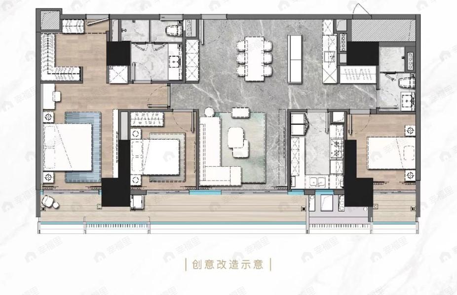 广州滨江天地5室2厅2卫户型图