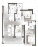 七彩国际社区3室2厅2卫户型图