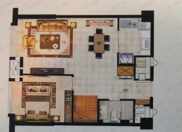 万龙中心3室2厅2卫户型图