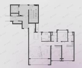 中海观文澜4室2厅2卫户型图