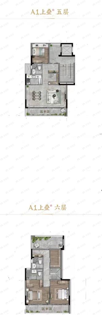 4室2厅3卫建面168平户型图