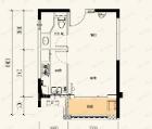 1室1厅1卫建面41平户型图