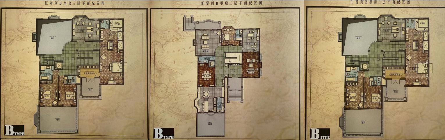 3室2厅2卫建面853平南户型图