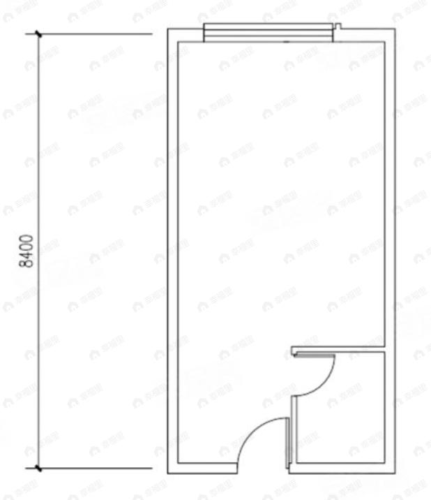 荣盛国际中心1室1厅1卫户型图