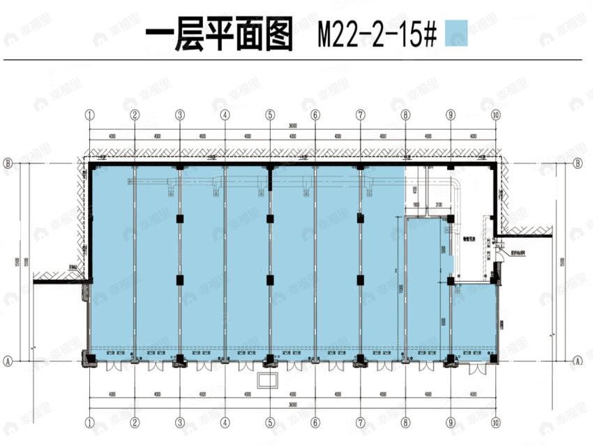 1室1厅建面61平南户型图