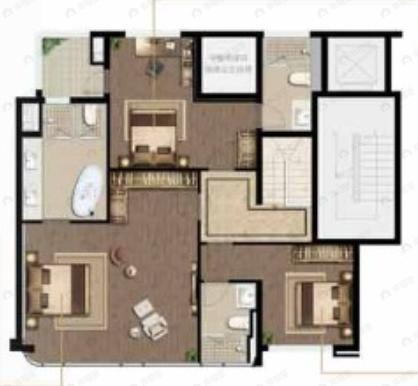 4室2厅4卫建面246平户型图