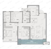 中梁拾光漫城3室2厅2卫户型图
