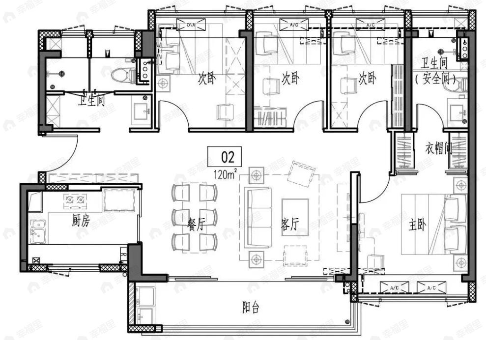 云海臻府4室2厅2卫户型图