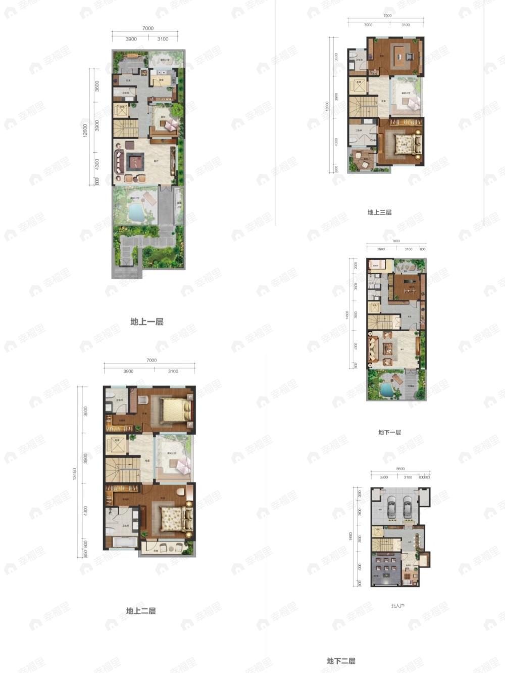 兴创荣墅4室3厅7卫户型图