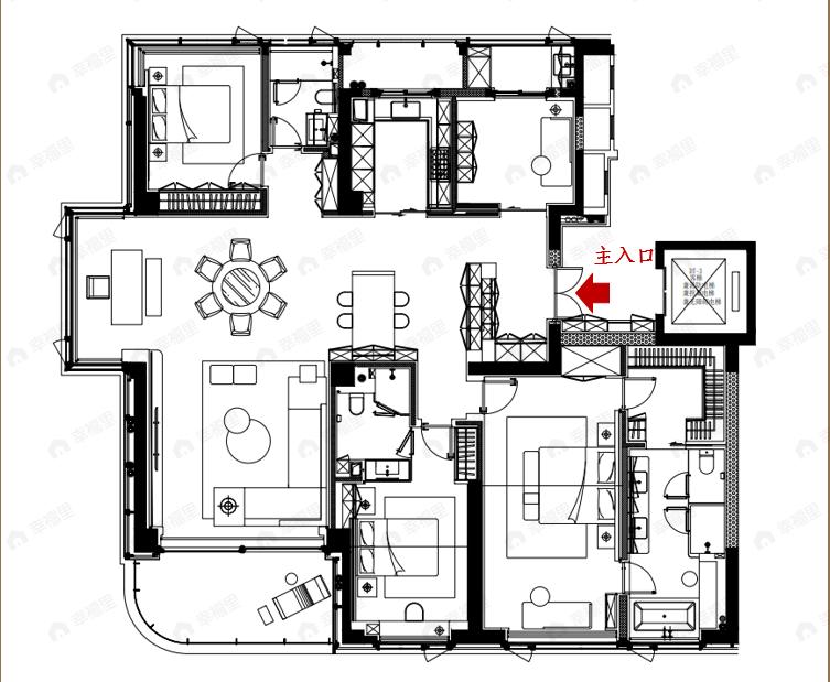 龍庭路95号4室2厅3卫户型图