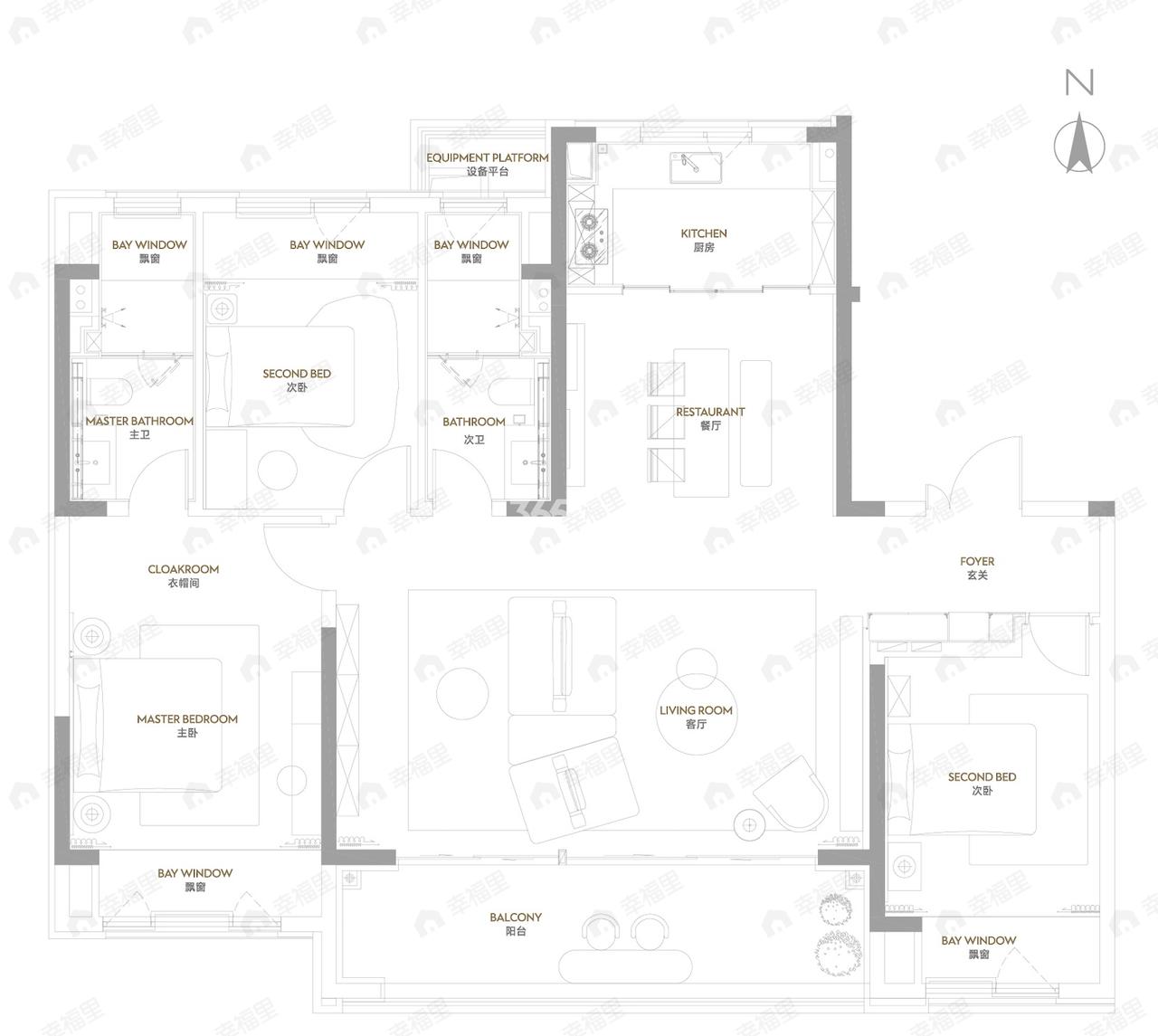 星澜云邸3室2厅2卫户型图