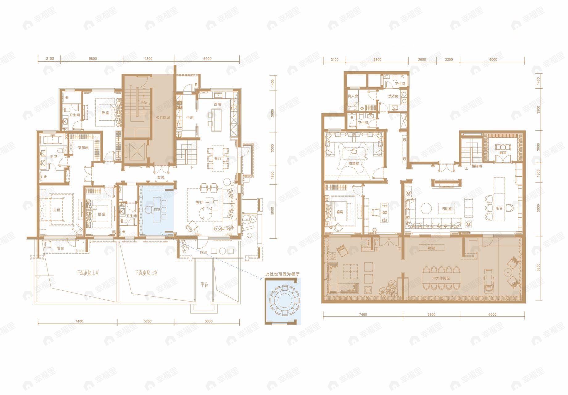 天润福熙大道7室3厅4卫户型图
