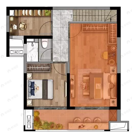 地铁中建君和城3室2厅2卫户型图