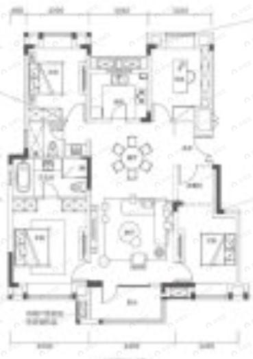 奥山经开澎湃城4室2厅2卫户型图