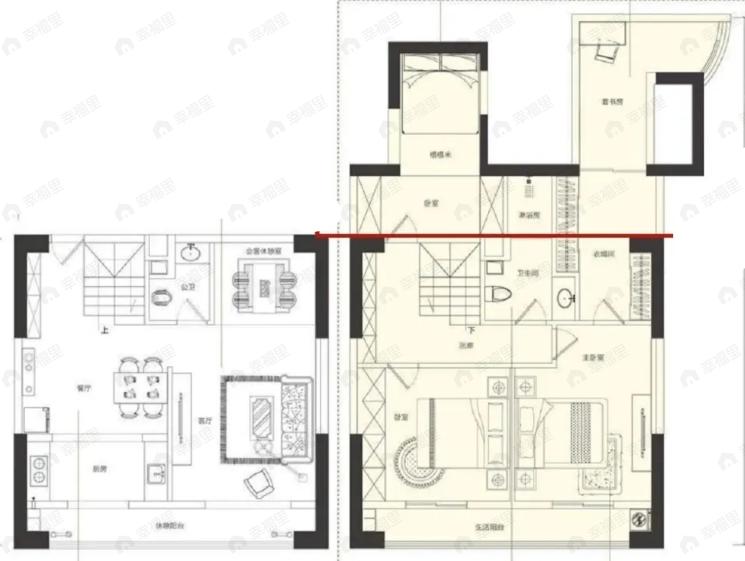 华生城首府3室3厅2卫户型图