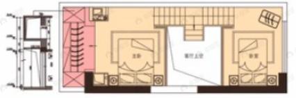 藏珑湖上公馆2室2厅1卫户型图