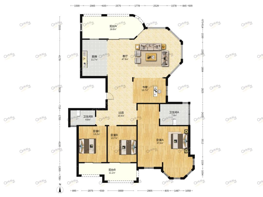 整租·中梁滨江首府
