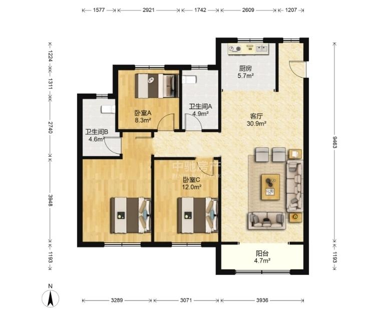 整租·建邦听海(西区)