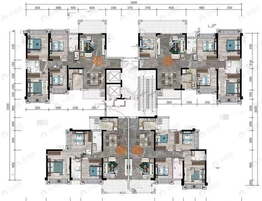 5室2厅2卫建面160平户型图