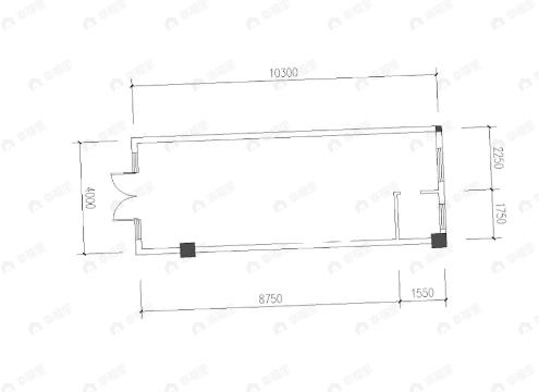 1室1厅建面65平户型图