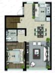 3室2厅2卫建面115m²南|北户型图