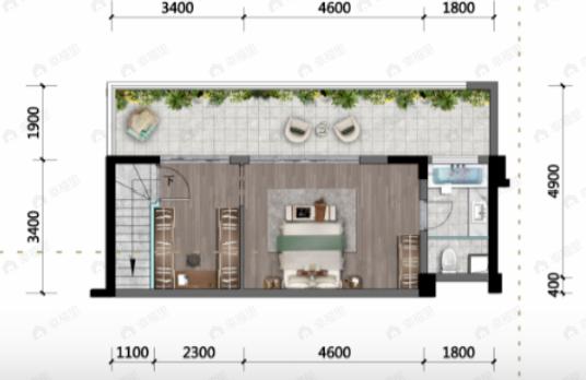 4室2厅3卫建面145平南户型图