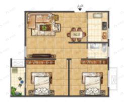 光华雅居2室2厅1卫户型图