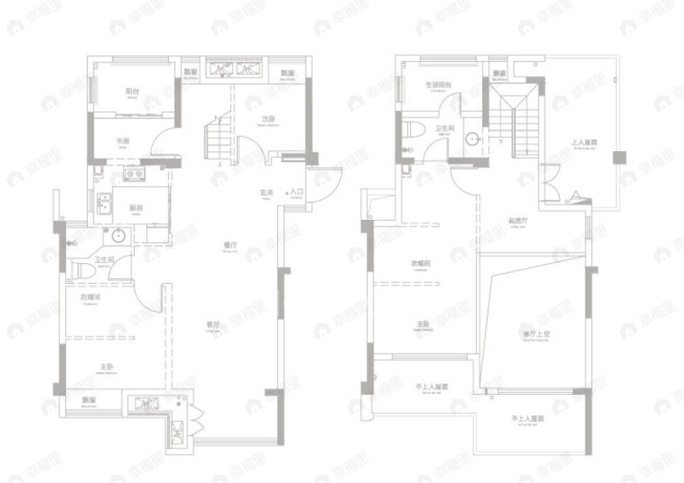 中航旭辉铂萃江屿4室2厅2卫户型图