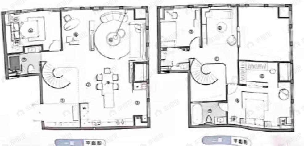 3室3厅3卫建面135平户型图