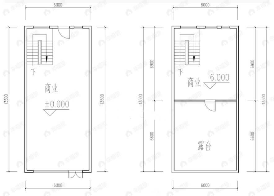 1室1厅1卫建面124m²南户型图