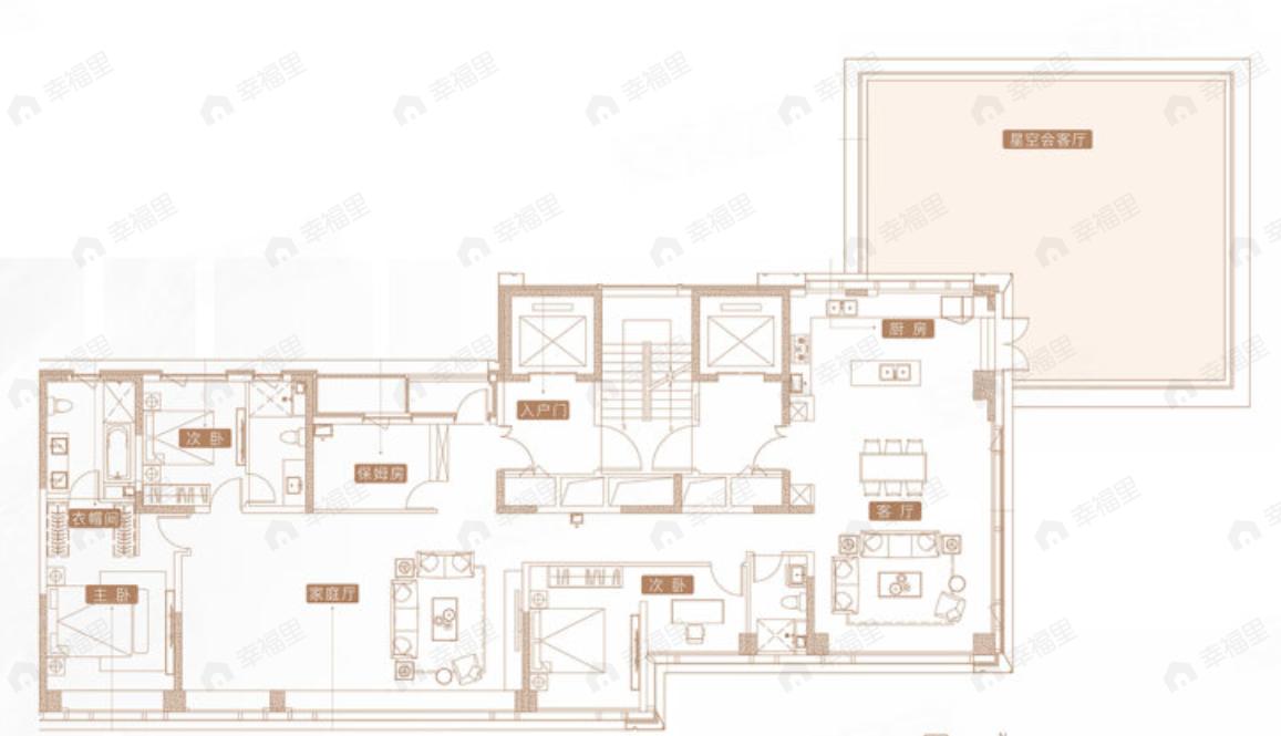 东原印未央6室2厅3卫户型图