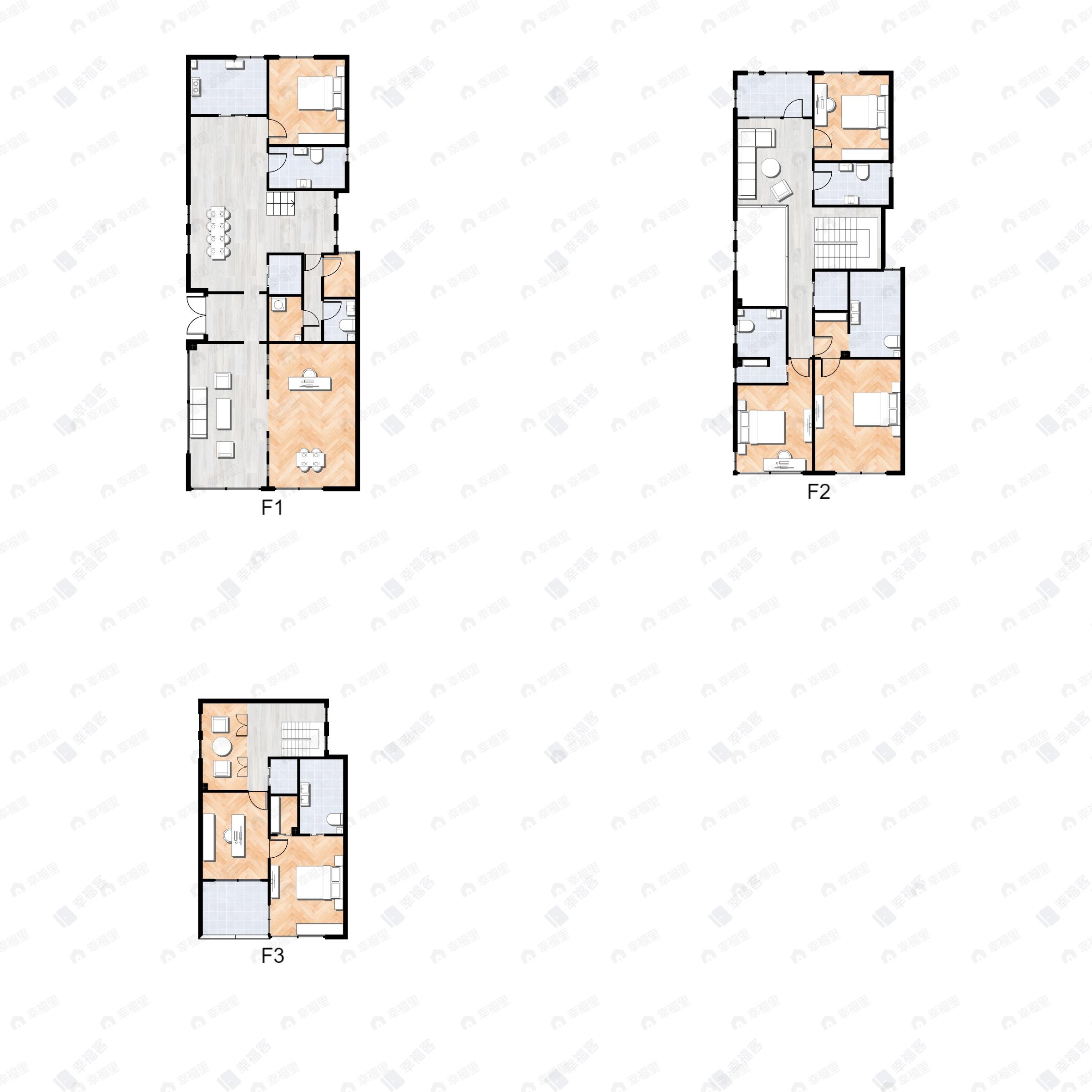 5室3厅5卫建面497m²南户型图