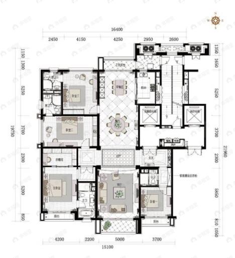 沈阳星河湾5室2厅4卫户型图