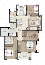 城市蓝湾4室2厅2卫户型图