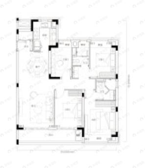 绿城留香园4室2厅2卫户型图