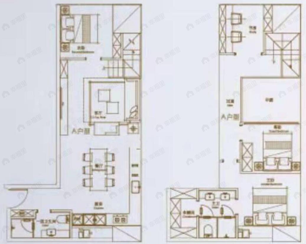 兰州环球中心4室2厅2卫户型图