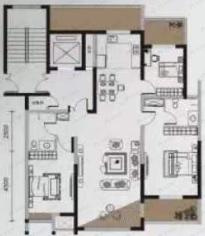 银川院子3室2厅2卫户型图