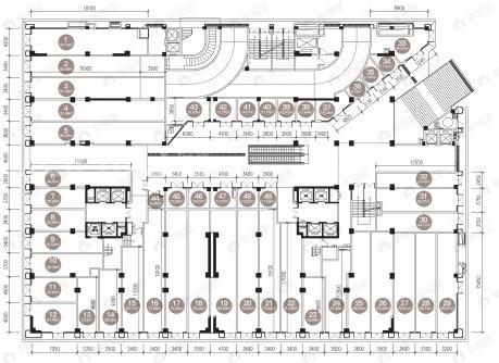 1室1厅建面33m²东北户型图