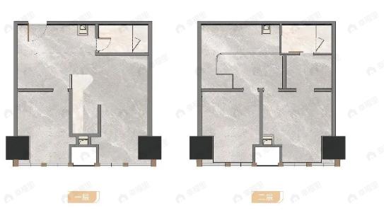 华中国际广场云邸3室2厅2卫户型图