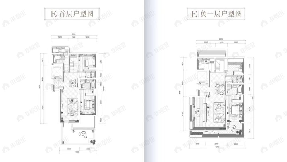 4室2厅4卫建面240平北|南户型图