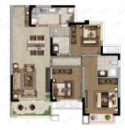 复地天府湾3室2厅2卫户型图