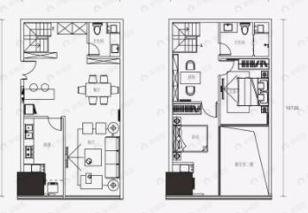 立丰城市生活广场3室2厅2卫户型图