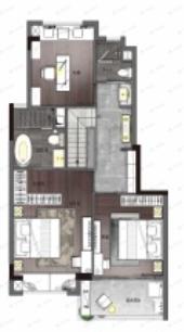 华侨城碧桂园莫奈的湖4室2厅3卫户型图